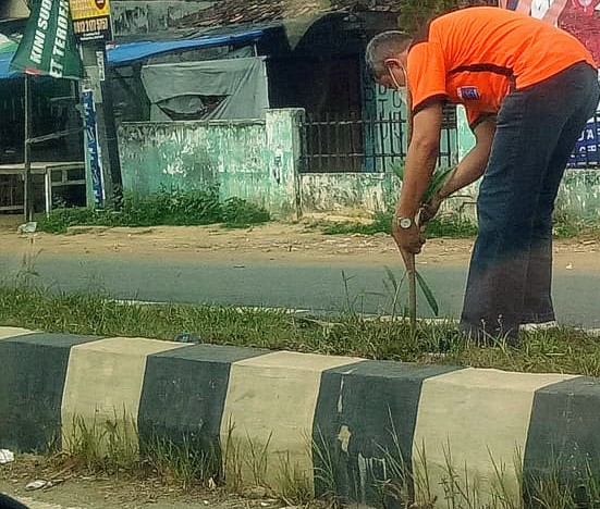 DINAS LH BERSAMA PERKIM TANAMI MEDIAN PATIMURA